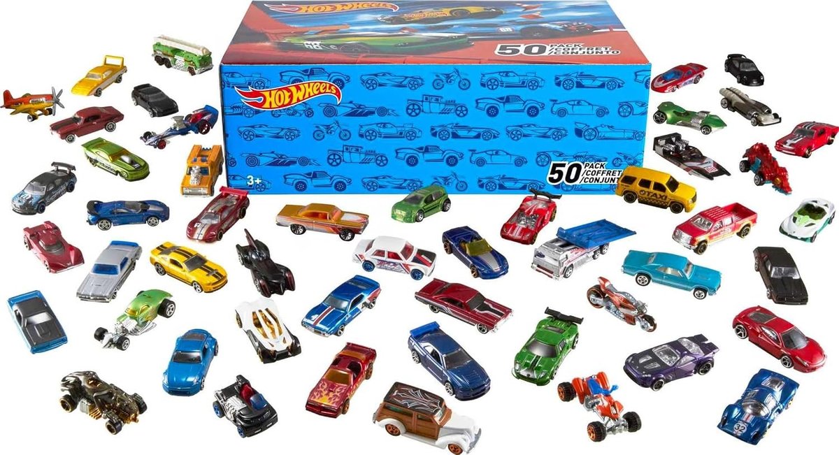 Hot Wheels 50-Car Pack, Individually Packaged