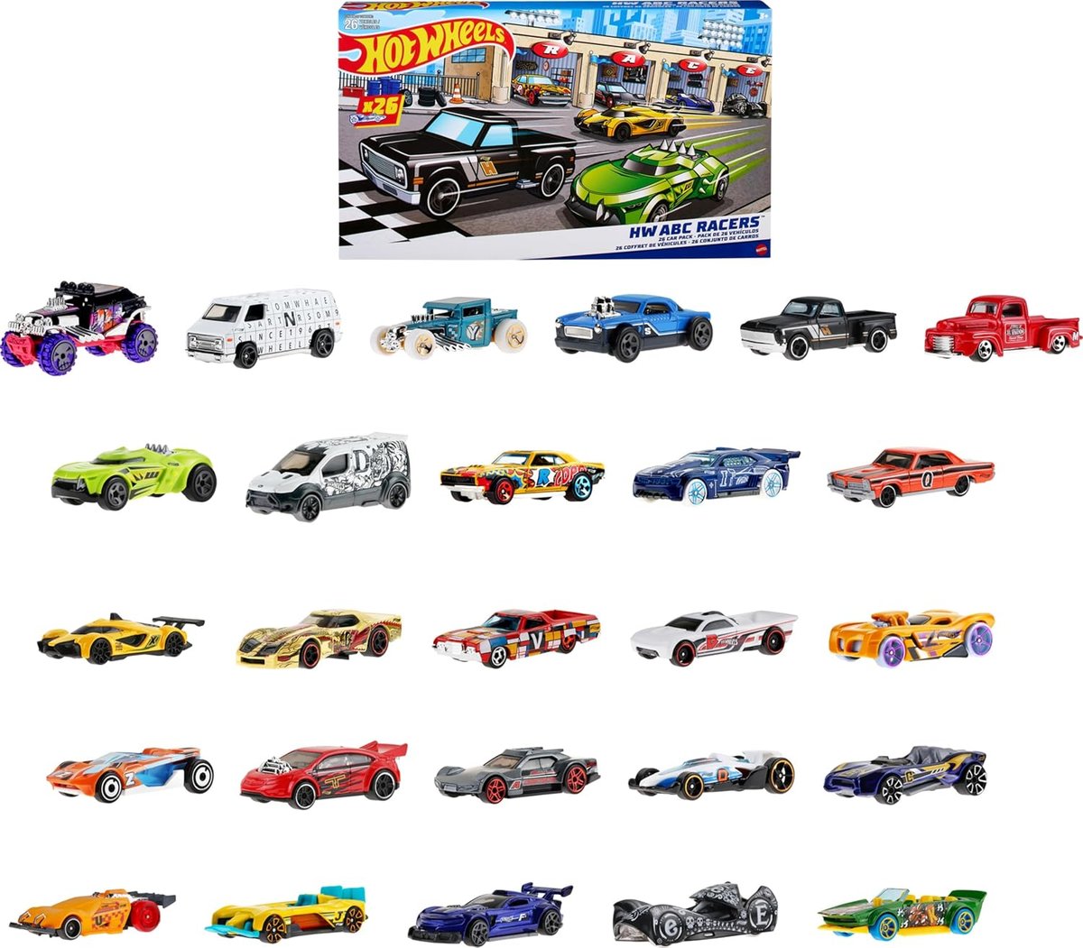 Hot Wheels ABC Racers 26-Car Set