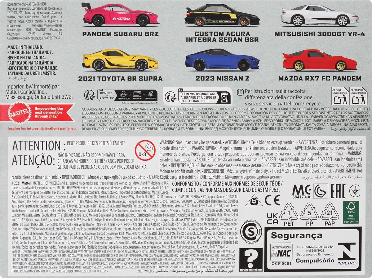 Hot Wheels Car Culture Streets of Japan 6-Pack view 6