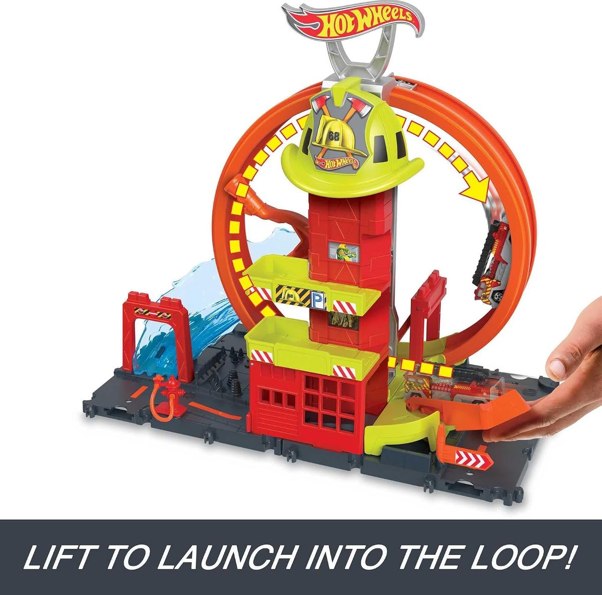 Hot Wheels City Super Loop Fire Station view 3