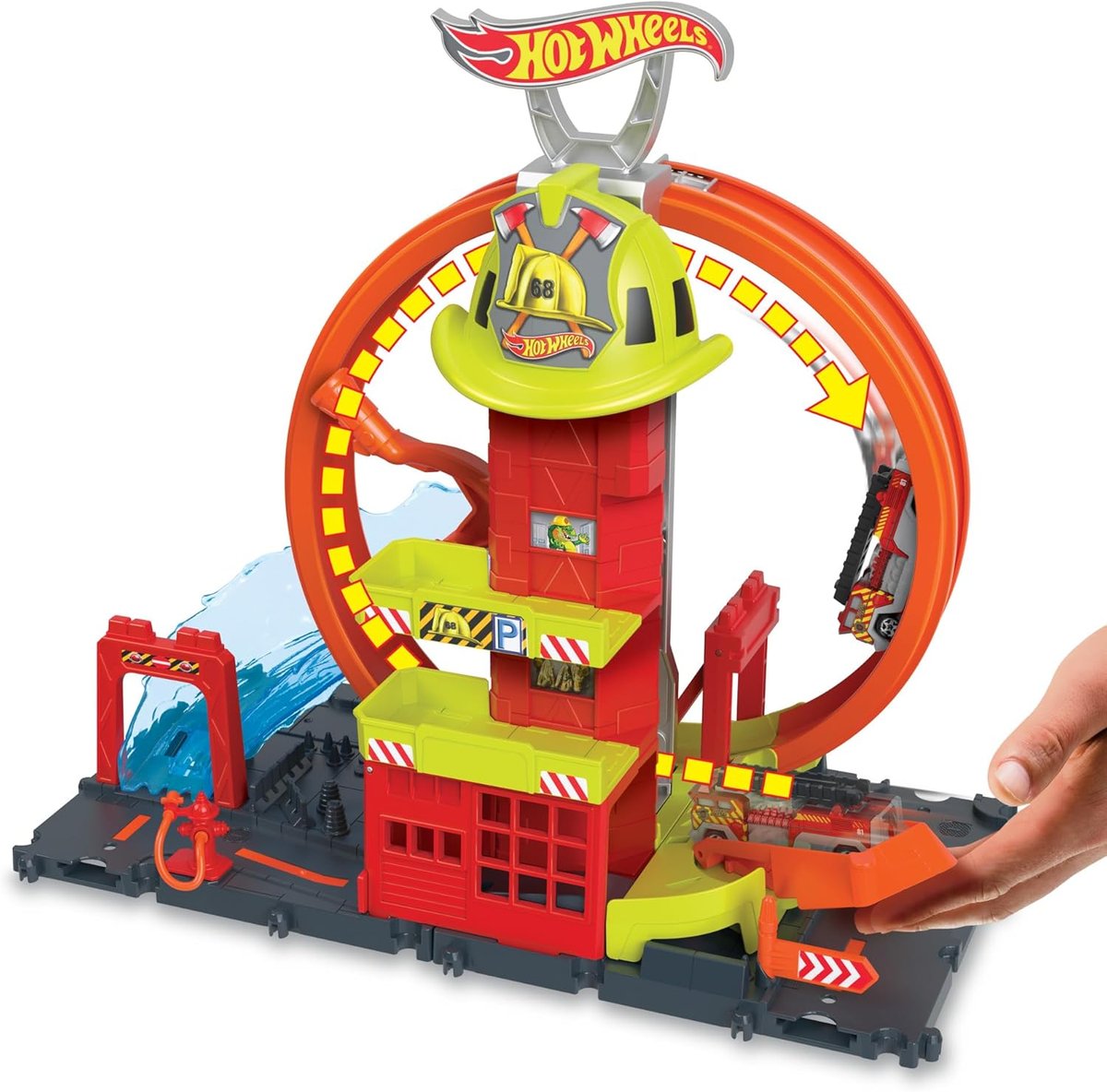 Hot Wheels City Super Loop Fire Station view 4