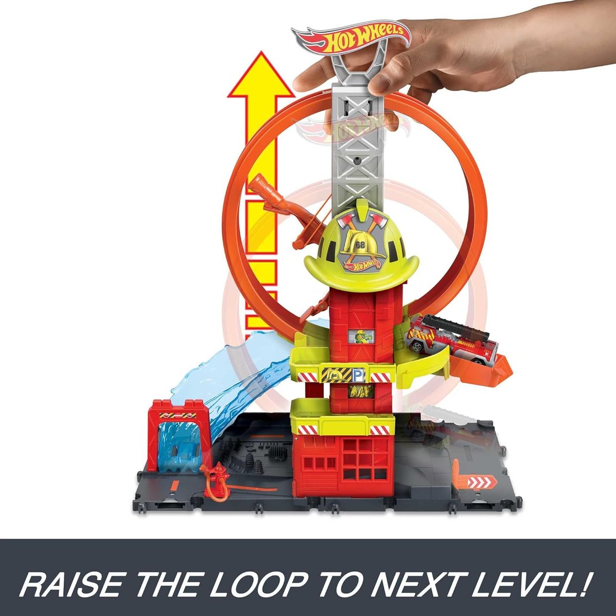 Hot Wheels City Super Loop Fire Station view 5