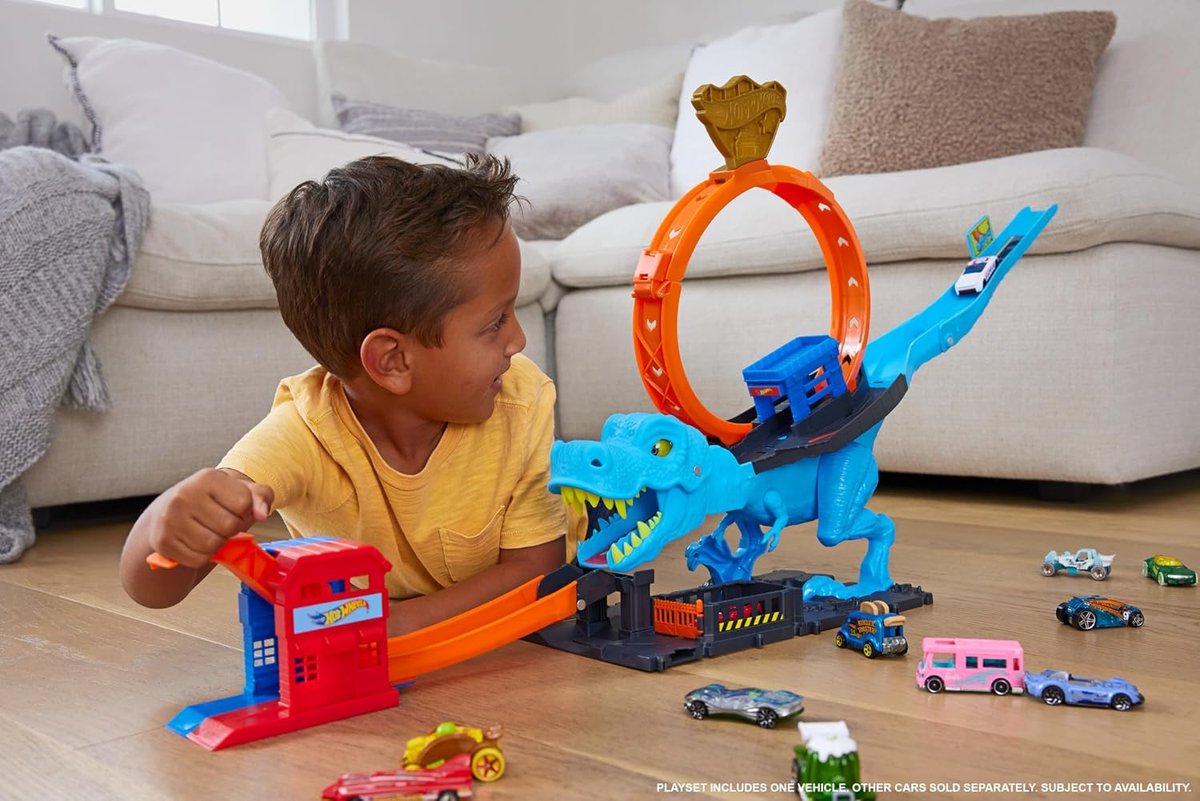 Hot Wheels City T-Rex Chomp Down view 2