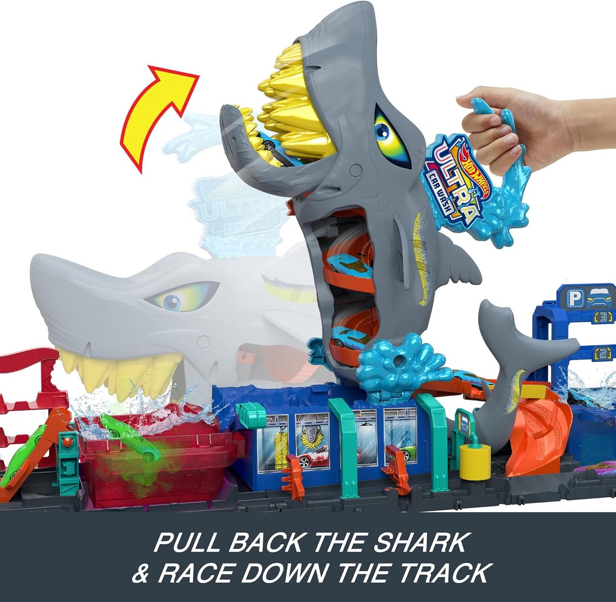 Hot Wheels City Ultra Shark Car Wash view 5