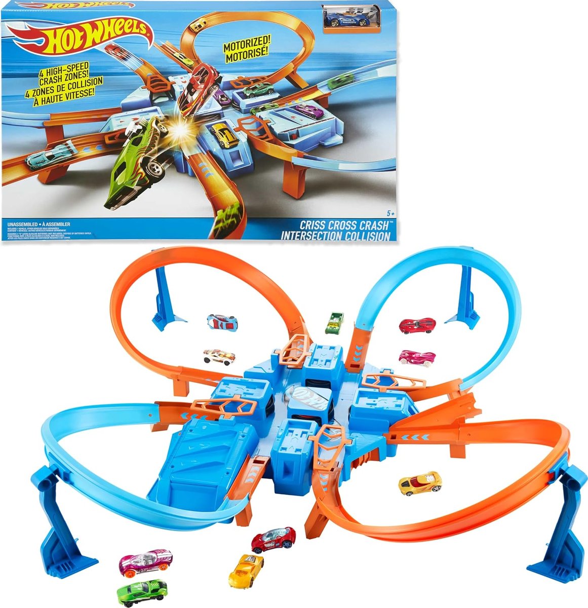 Hot Wheels Criss-Cross Crash Track Set