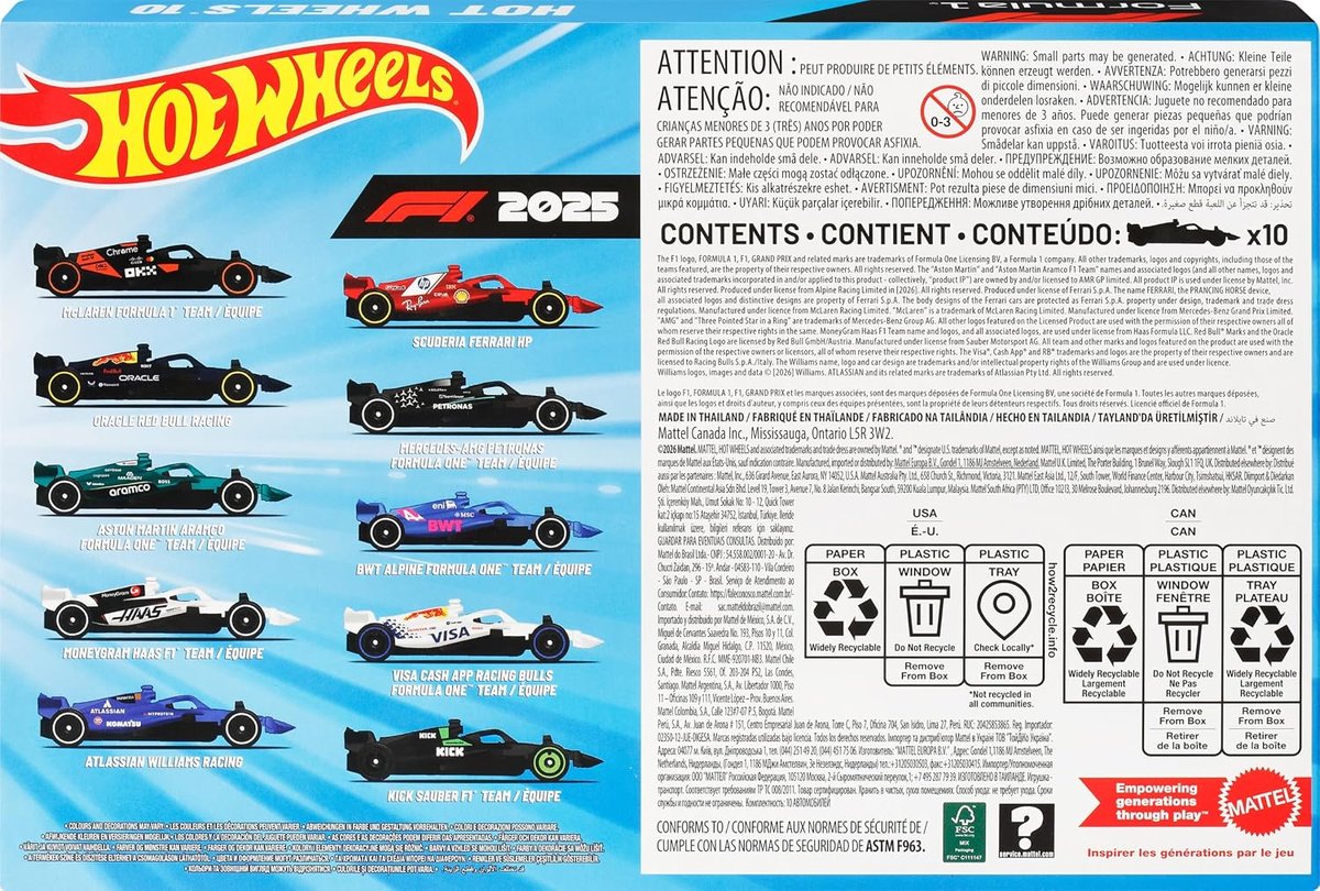 Hot Wheels Formula 1 2025 10-Pack view 6