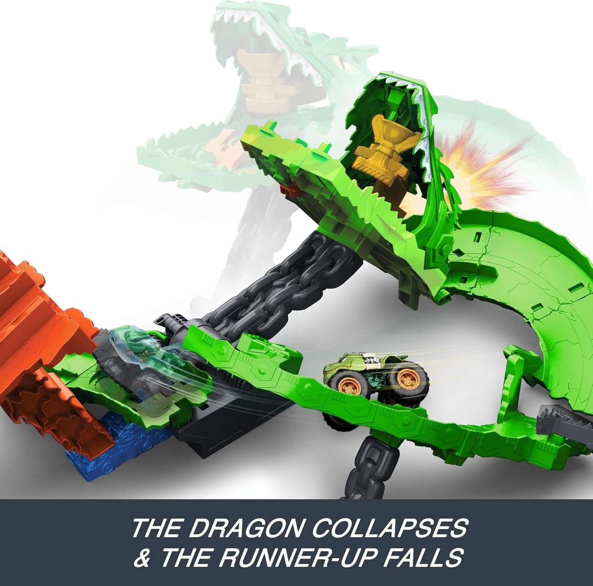 Hot Wheels Sharks vs. Dinos Dragon Destruction Playset view 5