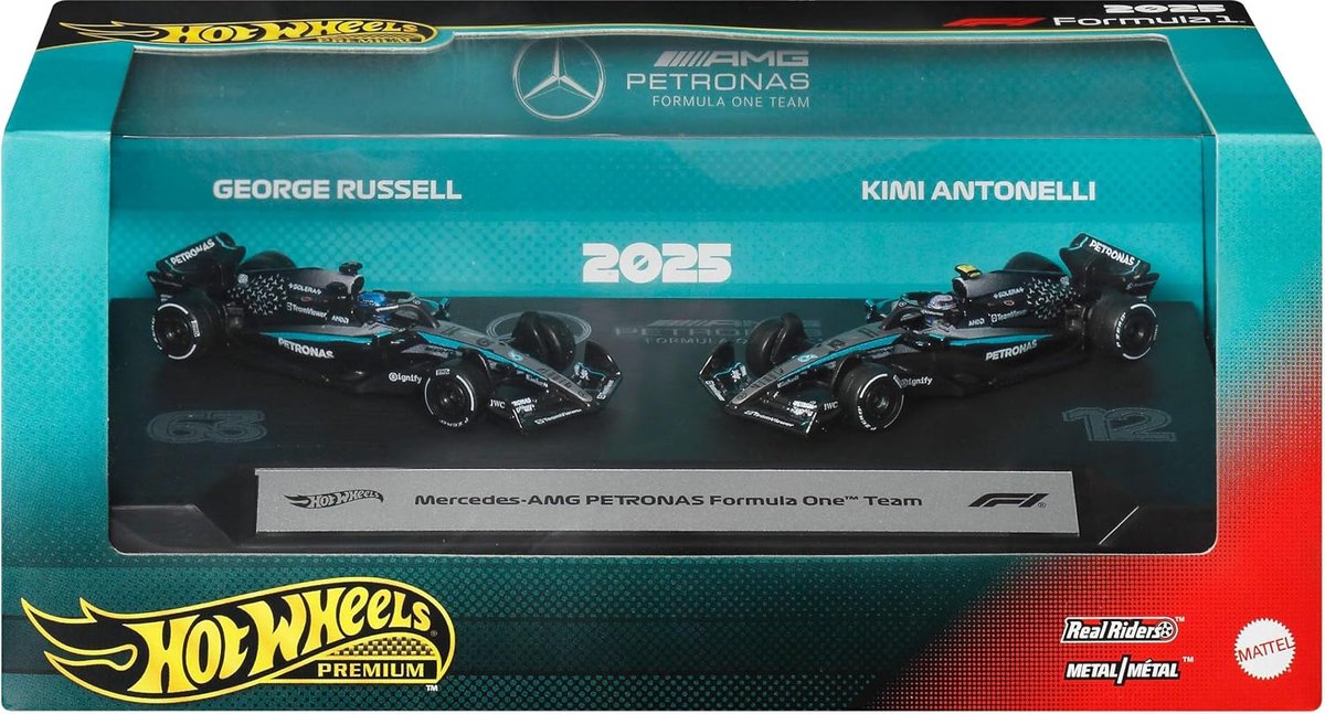 Hot Wheels Premium Mercedes-AMG PETRONAS Formula One Team 2-Pack