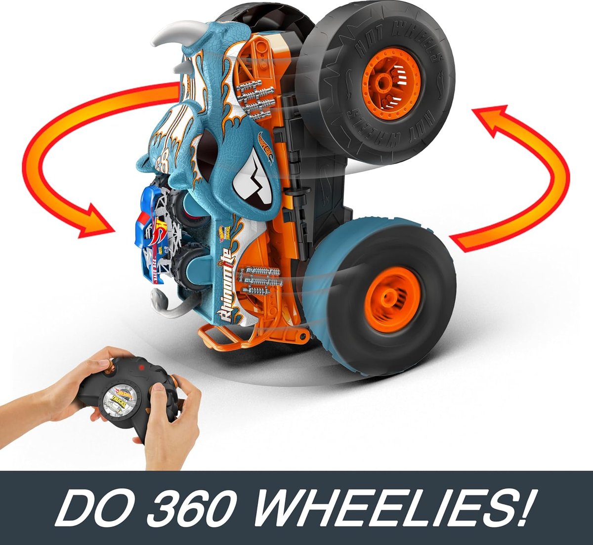 Hot Wheels Monster Trucks HW Transforming Rhinomite RC view 4